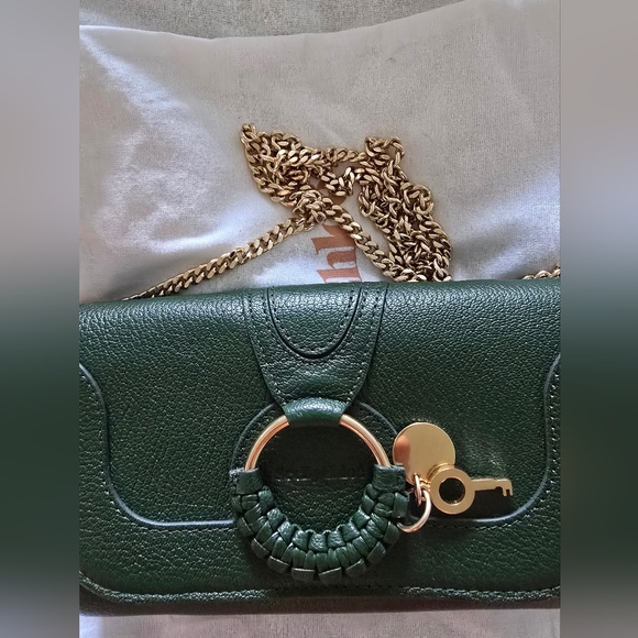 See by Chloe Women's Hana Wallet on Chain - Green - Picture 9 of 10